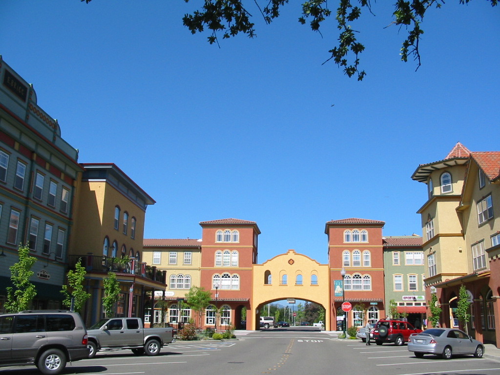 Archway at Town Green Village in Windsor, California