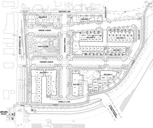 Forestville Square site plan by Orrin Thiessen
